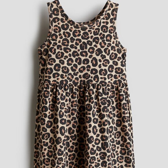 H&M Toddler's Leopard Print Sleeveless Dress/NWT/5T-6 - Picture 1 of 10